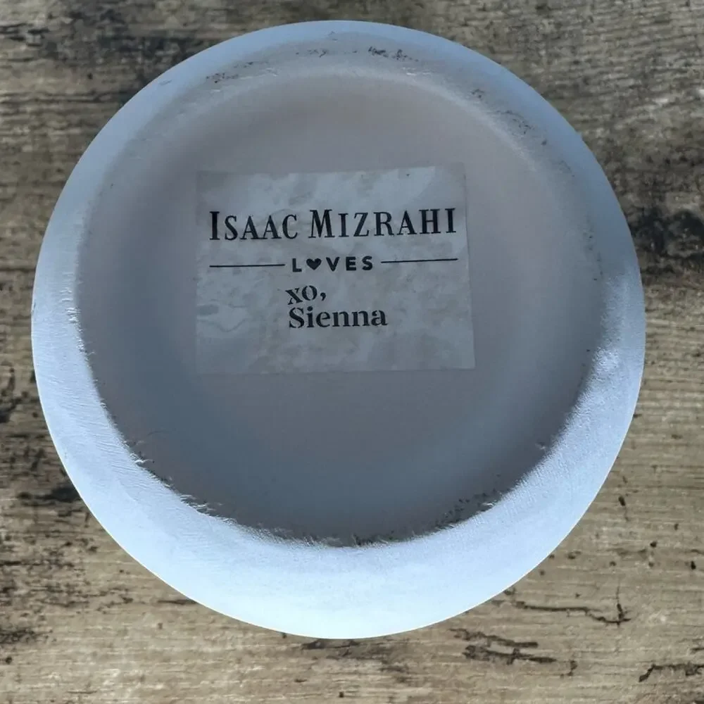 Isaac Mizrahi Pink White Drip Glaze Vase Small Bud Vase Ceramic Modern